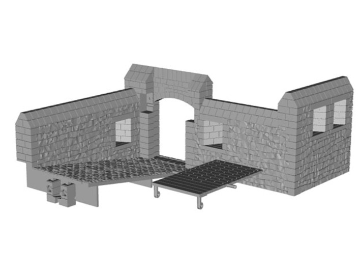 HOF082 - Barbican for the castle. 3d printed