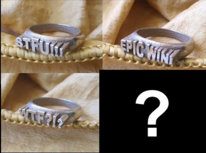 Make your own Meme Ring 3d printed