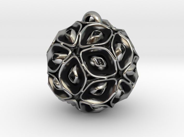 View of spherical games - part three. Pendant 3d printed