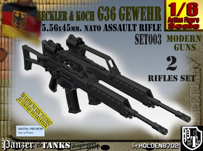 1/6 Heckler Koch Gewehr G36 Set003 3d printed