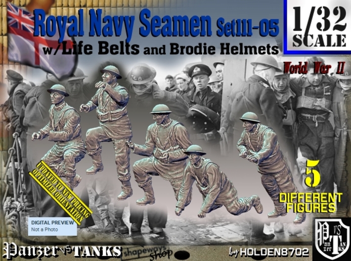 1/32 Royal Navy Seamen Set111-05 3d printed