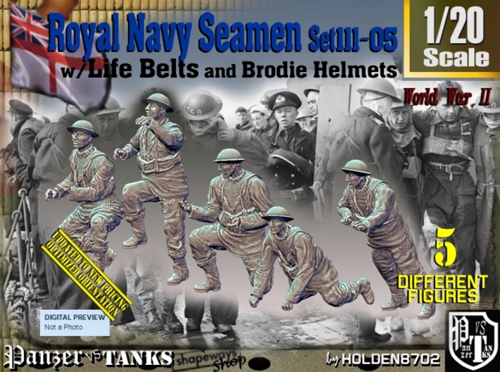 1/20 Royal Navy Seamen Set111-05 3d printed