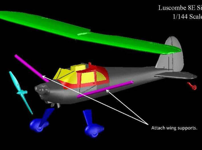 Luscombe8E-144scale-2-Wings 3d printed 