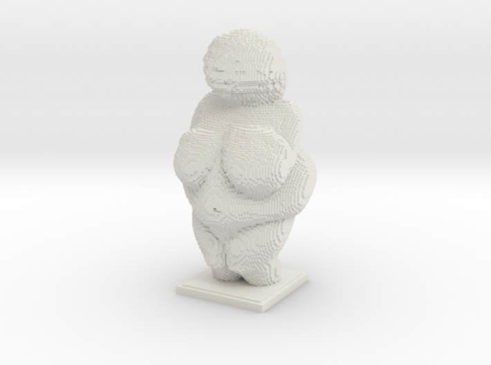 Venus of Willendorf voxelized 3d printed