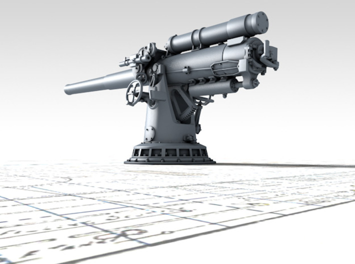 1/48 4"/45 BL MK IX CPI Mount Gun x1 3d printed 3d render showing product detail