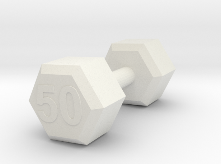 dumbbell 50 weight 3d printed