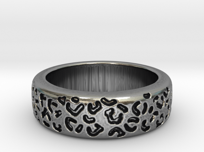Leopard spot ring multiple sizes 3d printed