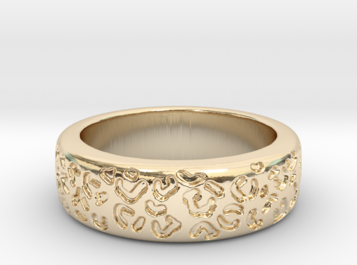 Leopard spot ring multiple sizes 3d printed