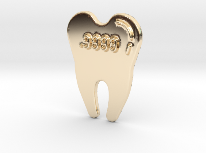 Gold Tooth Pendant 3d printed