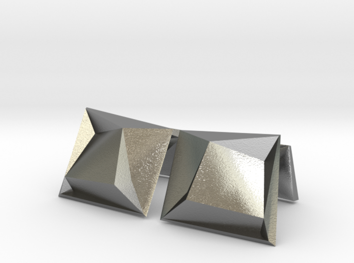 Origami Cufflinks 3d printed