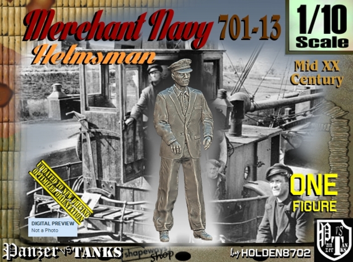 1/10 Merchant Navy Helmsman 701-13 3d printed