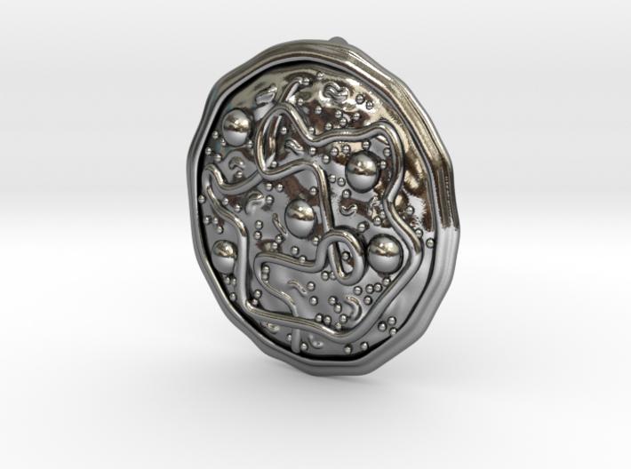 Mycoplasma pendant 3d printed 