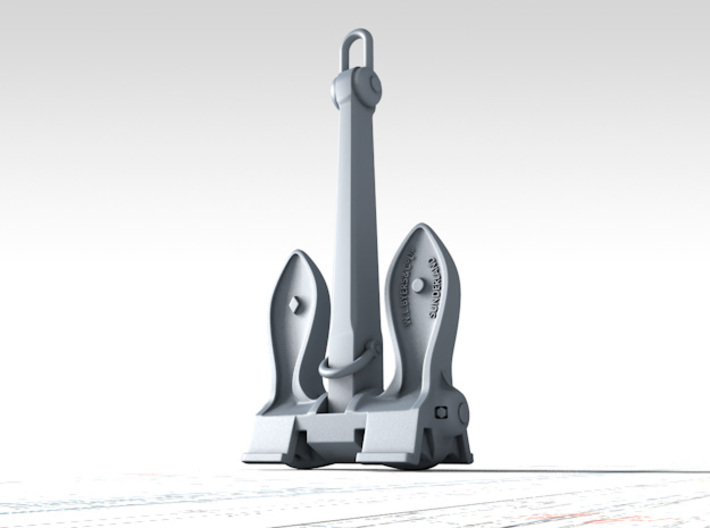 1/144 Royal Navy Byers Stockless Anchors 40cwt x2 3d printed 3d render showing product detail