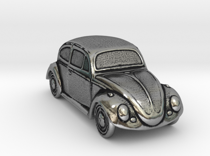 Silver Beetle 3d printed