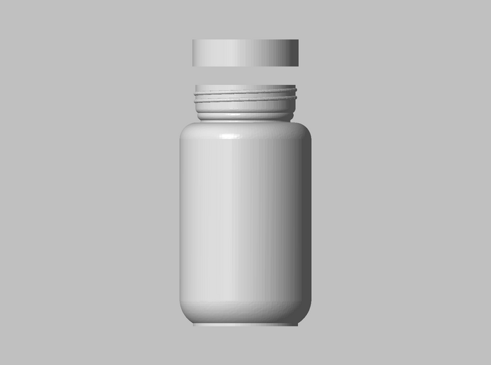 Nutrition Bottle 3d printed Top View