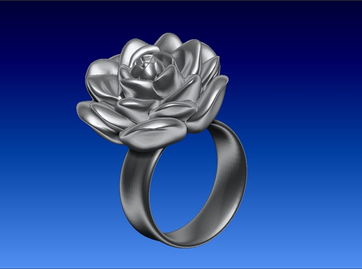 Tiny Rose Ring / Thimble (Fits My Finger tip) 3d printed 