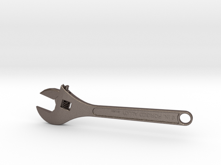 Adjustable Wrench Keychain 3d printed