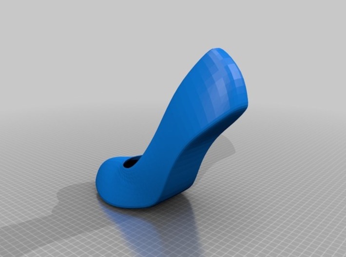 Right Wedge High Heel part 1/2 (top) 3d printed 