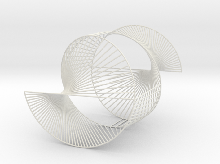 Half Inverted Cardioid Geometric 3D String Art V1 3d printed