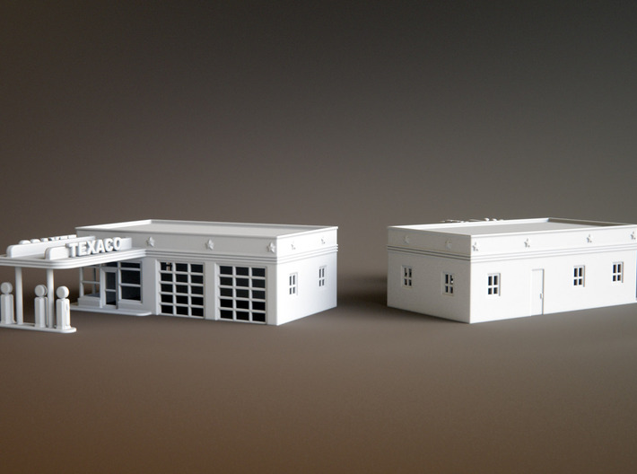 50s Texaco Station Scale: 1:200 3d printed