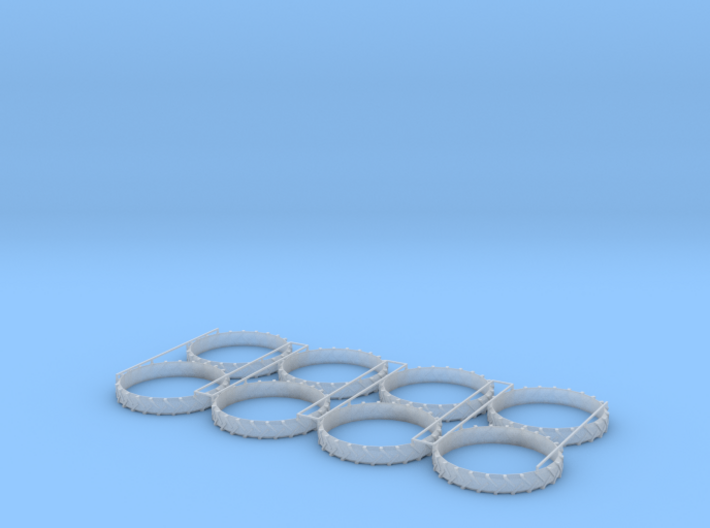 1:87 HO Tractor Tires Rubber Shoes 4 sets 3d printed