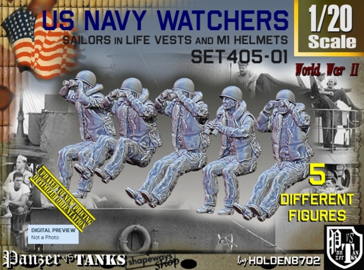 1/20 USN Watchers Set405-01 3d printed