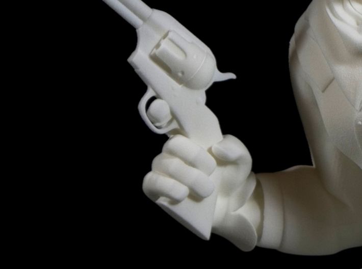The Gunfighter (Large) 3d printed Close up of hand and gun