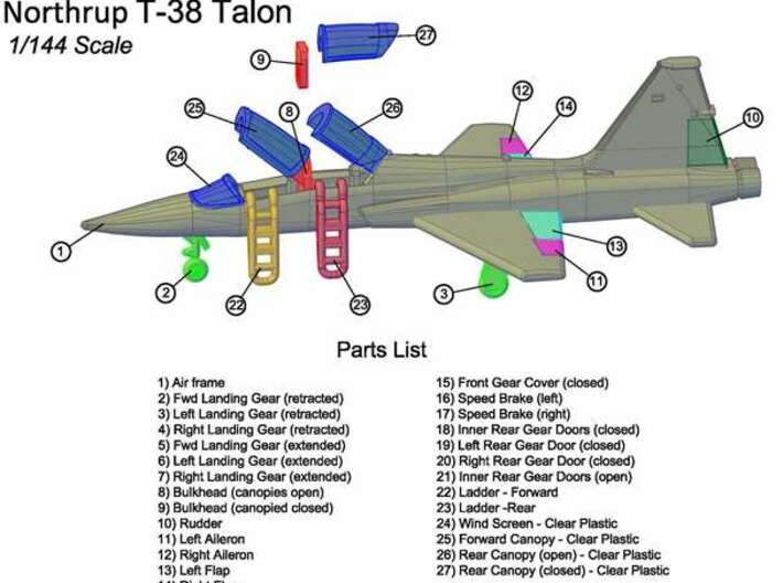 T38-144-1-airframe 3d printed 