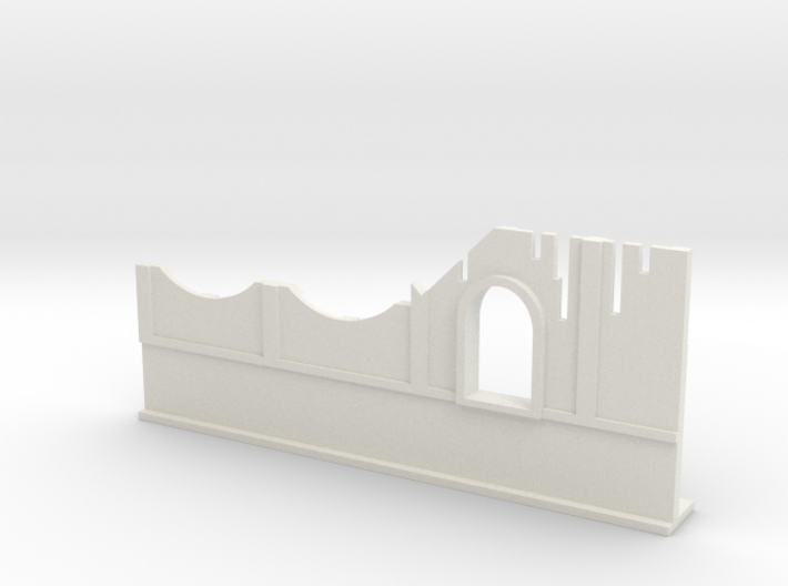 Basic Ruined Wall with Window 28mm 3d printed