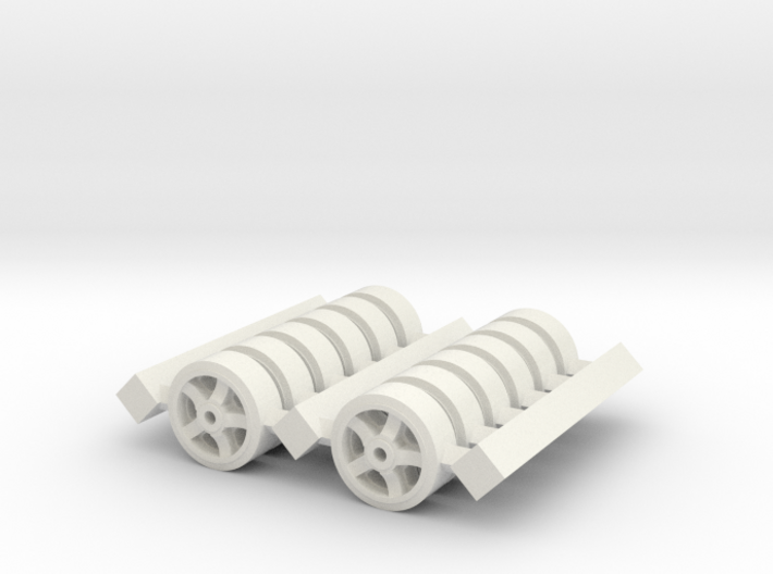 H0 1/87 M4 Sherman Spare Wheels (5 spoke). 3d printed