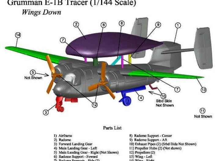 Grumman-E-1B-144Scale-01-Airframe 3d printed 