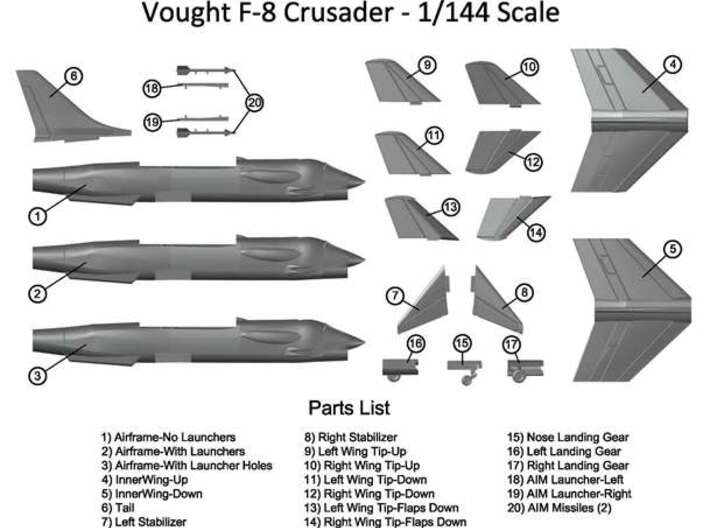 F8-144scale-01-Airframe-NoLaunchers 3d printed 