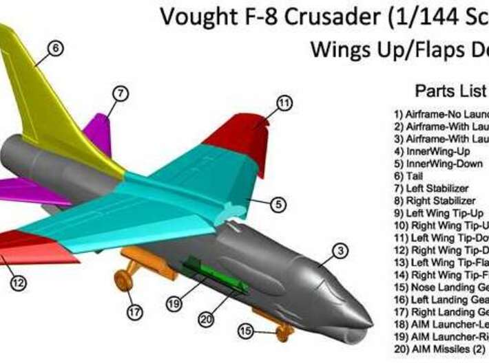 F8-144scale-02-Airframe-WithLaunchers 3d printed 