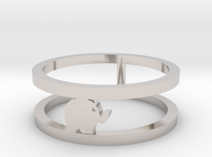 Lucky Elephant Ring  3d printed