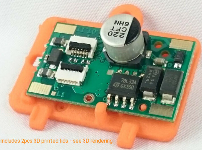 S99-S04-2: 2x bay lid for Slot.it 'type C' chip 3d printed CHIP NOT INCLUDED, image for descriptive purpose  ONLY. Click '3D' to see product