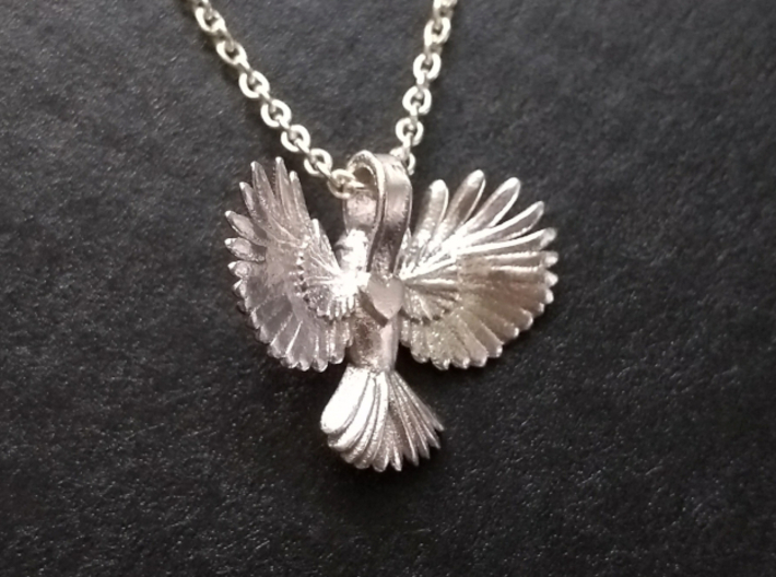 Chickadee pendant (inspired by blue tit) 3d printed 