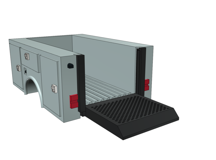 Pick Up Truck Bed With Lift Gate 1-87 HO Scale 3d printed 