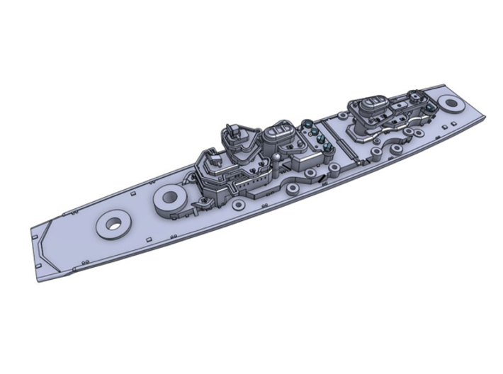 H1940A Battleship 1/1200 Model Superstructure 3d printed Product render. Intended for use with Hull and Small Parts, sold separately.