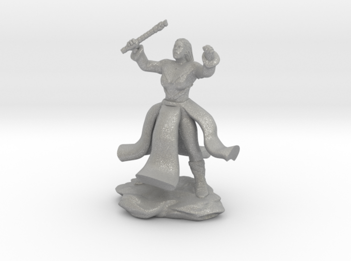 Water Genasi Druid with Wand of Magic Missile. 3d printed
