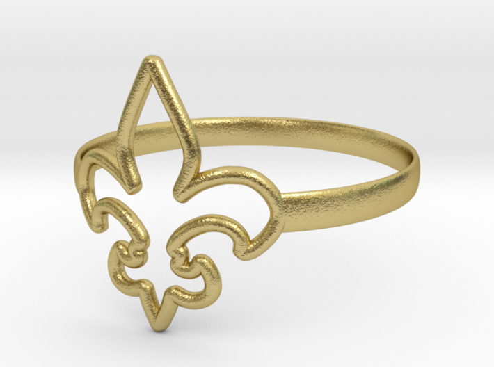 Fleur de Lille (Fleur-de-lis) Ring (variant 1) 3d printed