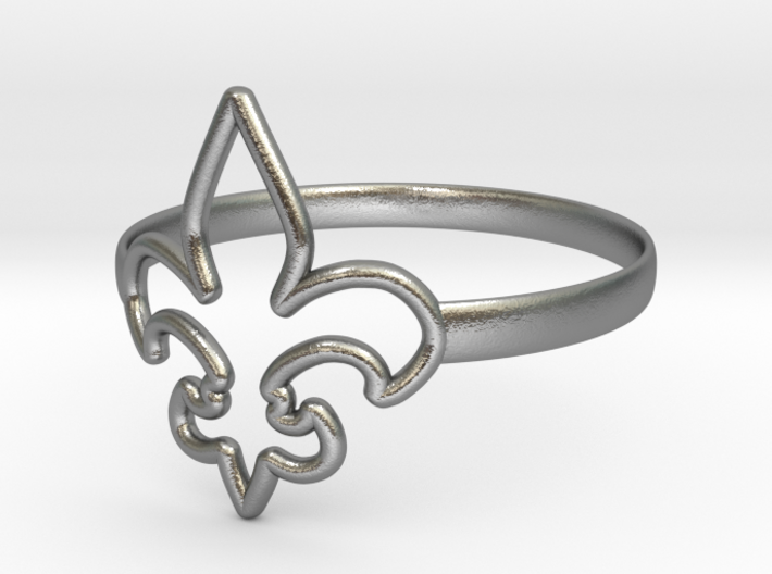 Fleur de Lille (Fleur-de-lis) Ring (variant 1) 3d printed