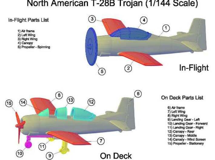 T-28B-144scale-04-Canopy-SinglePiece 3d printed 