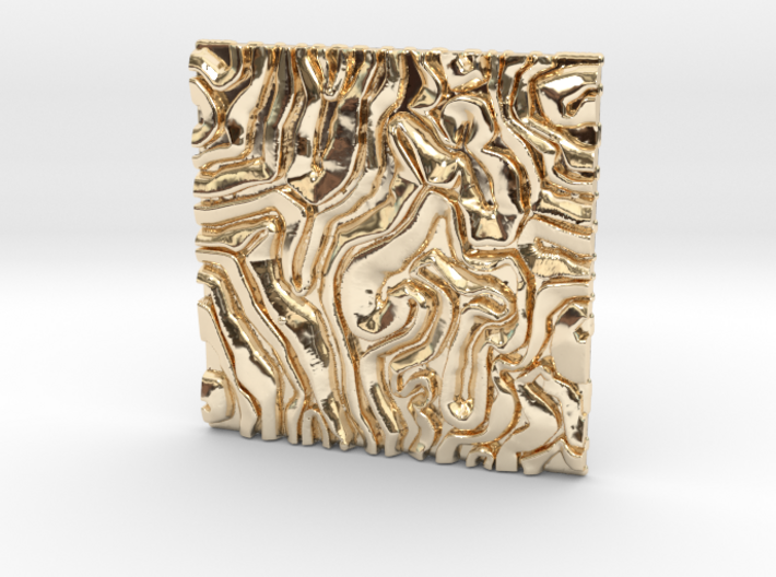 Coral pattern Seamless Decorative miniature tiles 3d printed