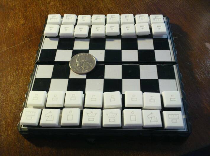 Full Chess Tiles Set 3d printed Travel size!
