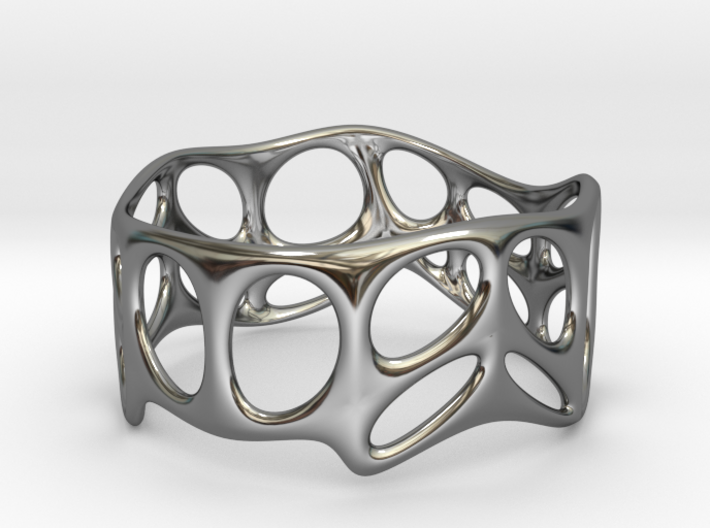 Voronoi Wire Bracelet (001c) 3d printed