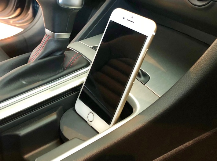 iPhone car mount/holder for Kia Optima 3d printed Kia Optima iPhone car mount holder docking in black with stable connection, Connect and  charge to Apple Carplay_1839