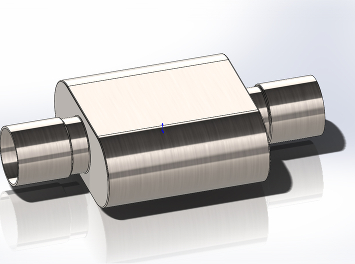 1/8 Scale 1 Chamber Flowmaster Muffler 3d printed