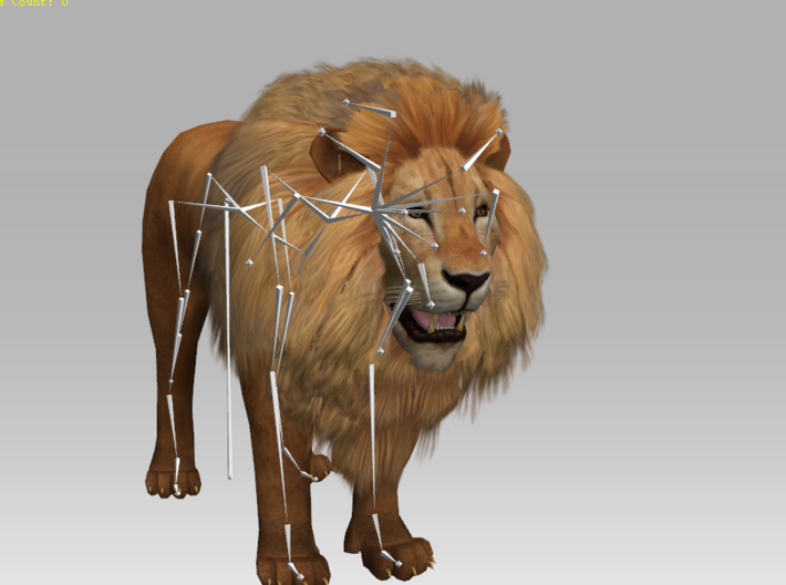 Lion 3d printed 