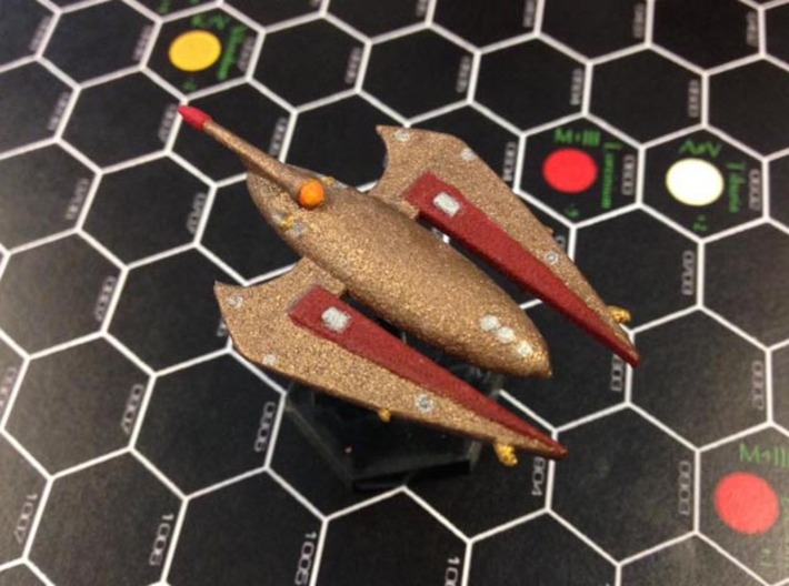 3788 Scale Drex Battledestroyer MGL 3d printed Ship is painted by a fan. Stand not included.