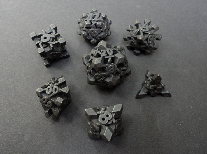 Intangle Dice Set with Decader 3d printed